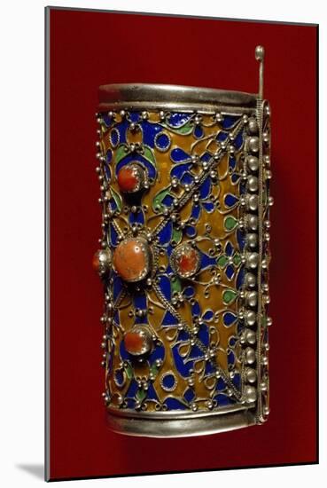 Bracelet in Coral, Silver and Enamel, Morocco-null-Mounted Giclee Print