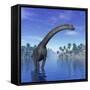 Brachiosaurus Dinosaur in a Tropical Climate-null-Framed Stretched Canvas