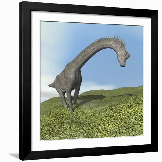 Brachiosaurus Dinosaur-null-Framed Art Print