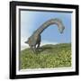 Brachiosaurus Dinosaur-null-Framed Art Print