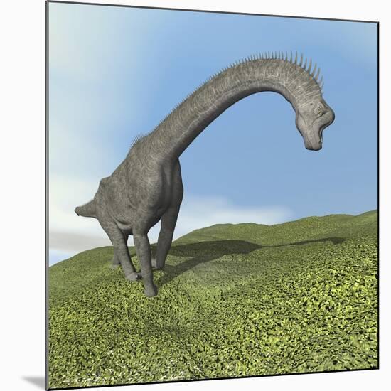 Brachiosaurus Dinosaur-null-Mounted Art Print