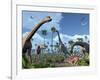 Brachiosaurus Dinosaurs, Artwork-Roger Harris-Framed Photographic Print