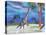 Brachiosaurus Dinosaurs Grazing on Trees-null-Stretched Canvas
