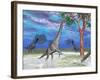 Brachiosaurus Dinosaurs Grazing on Trees-null-Framed Art Print