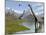 Brachiosaurus Dinosaurs Walking in a Stream on a Beautiful Day-null-Mounted Art Print