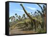 Brachiosaurus Dinosaurs-Roger Harris-Framed Stretched Canvas