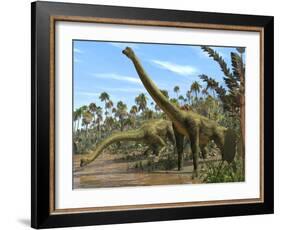 Brachiosaurus Dinosaurs-Roger Harris-Framed Photographic Print