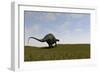 Brachytrachelopan Walking across Prehistoric Grasslands-null-Framed Art Print