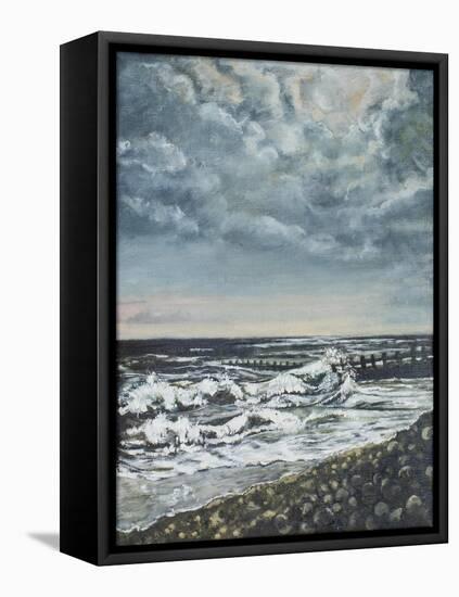 Bracklesham Bay: Evening, 1994-Margaret Hartnett-Framed Stretched Canvas