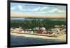 Bradenton, Florida - Aerial View of the Beach-Lantern Press-Framed Art Print