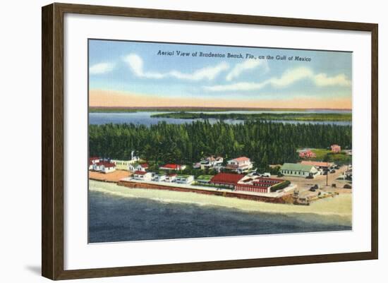 Bradenton, Florida - Aerial View of the Beach-Lantern Press-Framed Art Print