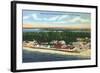 Bradenton, Florida - Aerial View of the Beach-Lantern Press-Framed Art Print