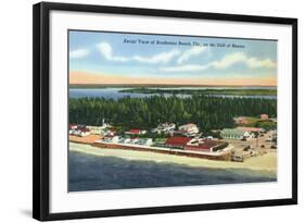 Bradenton, Florida - Aerial View of the Beach-Lantern Press-Framed Art Print