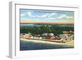 Bradenton, Florida - Aerial View of the Beach-Lantern Press-Framed Art Print