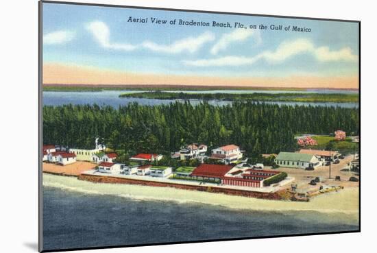 Bradenton, Florida - Aerial View of the Beach-Lantern Press-Mounted Art Print