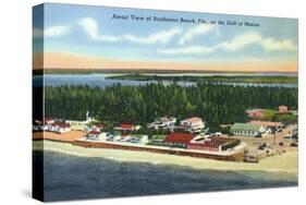 Bradenton, Florida - Aerial View of the Beach-Lantern Press-Stretched Canvas