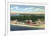 Bradenton, Florida - Aerial View of the Beach-Lantern Press-Framed Premium Giclee Print