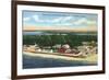 Bradenton, Florida - Aerial View of the Beach-Lantern Press-Framed Premium Giclee Print