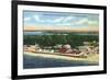 Bradenton, Florida - Aerial View of the Beach-Lantern Press-Framed Premium Giclee Print