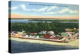 Bradenton, Florida - Aerial View of the Beach-Lantern Press-Stretched Canvas