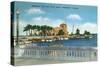 Bradenton, Florida - Memorial Pier and Yacht Basin View-Lantern Press-Stretched Canvas