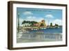 Bradenton, Florida - Memorial Pier and Yacht Basin View-Lantern Press-Framed Art Print