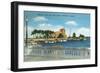 Bradenton, Florida - Memorial Pier and Yacht Basin View-Lantern Press-Framed Art Print