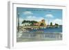 Bradenton, Florida - Memorial Pier and Yacht Basin View-Lantern Press-Framed Art Print