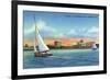 Bradenton, Florida - Sailboat on Manatee River-Lantern Press-Framed Premium Giclee Print