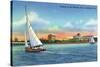 Bradenton, Florida - Sailboat on Manatee River-Lantern Press-Stretched Canvas