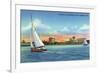 Bradenton, Florida - Sailboat on Manatee River-Lantern Press-Framed Art Print