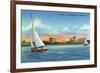 Bradenton, Florida - Sailboat on Manatee River-Lantern Press-Framed Art Print