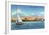 Bradenton, Florida - Sailboat on Manatee River-Lantern Press-Framed Art Print