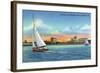 Bradenton, Florida - Sailboat on Manatee River-Lantern Press-Framed Art Print