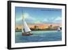 Bradenton, Florida - Sailboat on Manatee River-Lantern Press-Framed Art Print