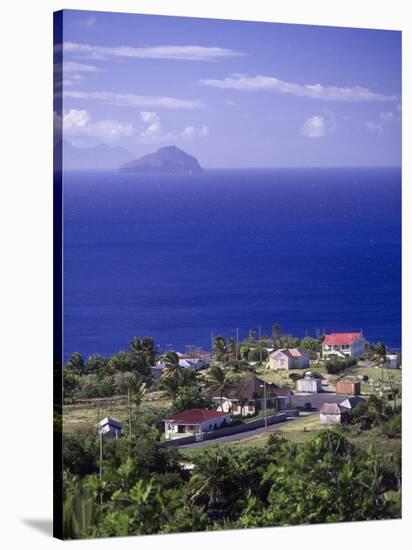 Brades Town View from Baker Hill, Montserrat-Walter Bibikow-Stretched Canvas