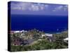 Brades Town View from Baker Hill, Montserrat-Walter Bibikow-Stretched Canvas