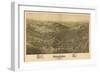 Bradford, Pennsylvania - Panoramic Map-Lantern Press-Framed Art Print