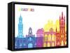 Bradford Skyline Pop-paulrommer-Framed Stretched Canvas