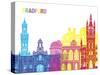 Bradford Skyline Pop-paulrommer-Stretched Canvas