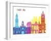 Bradford Skyline Pop-paulrommer-Framed Art Print