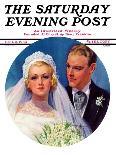 "Couple in Heart," Saturday Evening Post Cover, February 17, 1934-Bradshaw Crandall-Framed Giclee Print