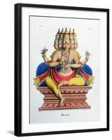 Brahma, First God of the Hindu Trinity (Trimurt), and Creator of the Universe, C19th Century-A Geringer-Framed Giclee Print