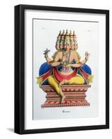 Brahma, First God of the Hindu Trinity (Trimurt), and Creator of the Universe, C19th Century-A Geringer-Framed Giclee Print