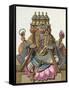 Brahma, Hindu God of Creation, from "Voyage aux Indes et a La Chine"-Pierre Sonnerat-Framed Stretched Canvas