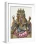 Brahma, Hindu God of Creation, from "Voyage aux Indes et a La Chine"-Pierre Sonnerat-Framed Giclee Print