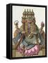 Brahma, Hindu God of Creation, from "Voyage aux Indes et a La Chine"-Pierre Sonnerat-Framed Stretched Canvas