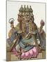 Brahma, Hindu God of Creation, from "Voyage aux Indes et a La Chine"-Pierre Sonnerat-Mounted Giclee Print