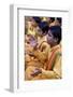 Brahmachari singing in Parmath, Rishikesh, Uttarakhand, India-Godong-Framed Photographic Print