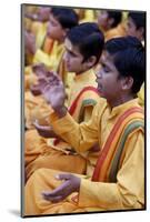 Brahmachari singing in Parmath, Rishikesh, Uttarakhand, India-Godong-Mounted Photographic Print